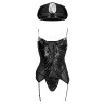S-Line Costume de Policière sexy Police S/M Noir